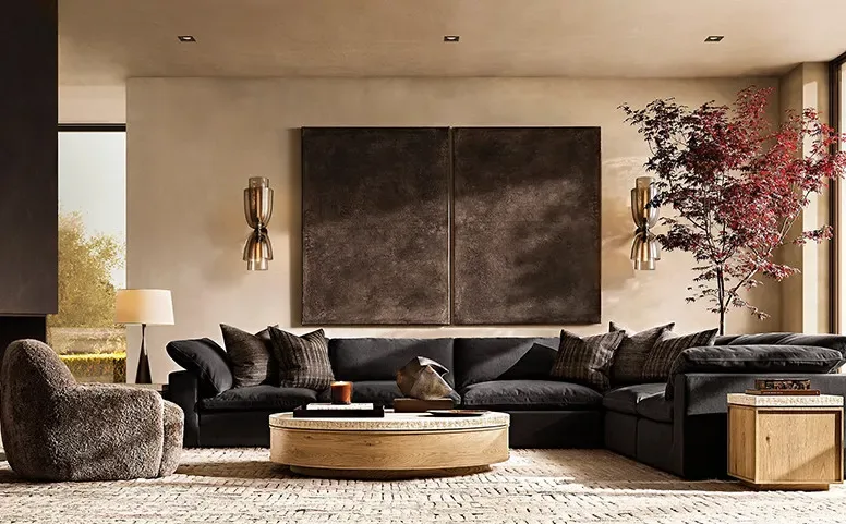Canapé d'angle Avallon, collection canapés ELWOOD HOME