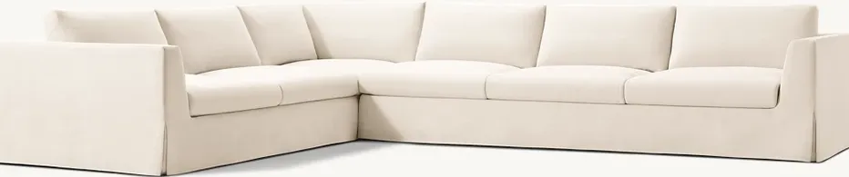 Canapé d'angle Bidart en tissu et bois massif, vue 4 sur 4
