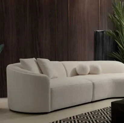 Canapé d'angle Lalinde en velours, collection canapés ELWOOD HOME