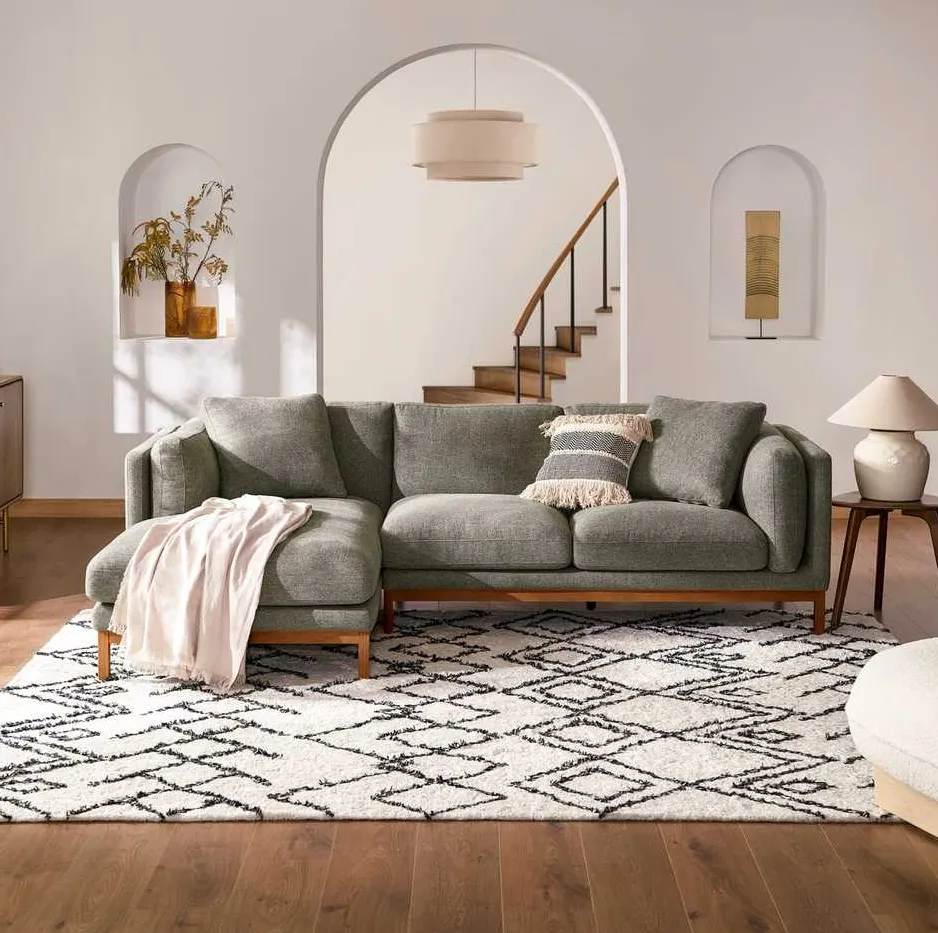 Canapé d'angle Mauléon en tissu, vue 2 sur 4