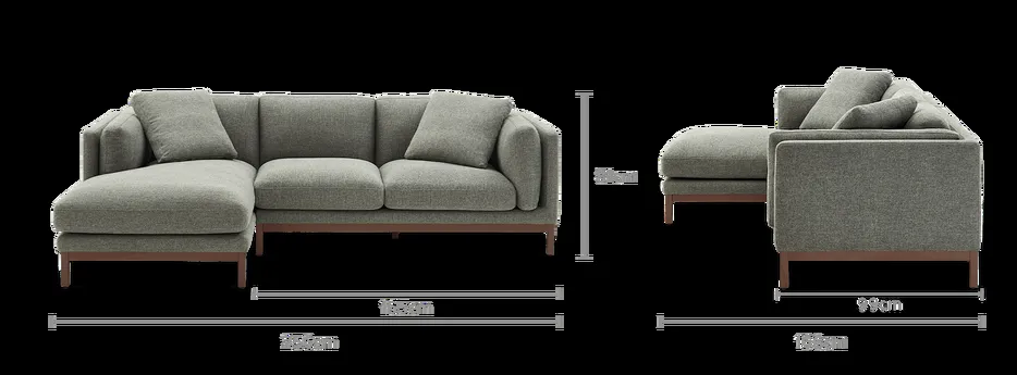 Canapé d'angle Mauléon en tissu, vue 4 sur 4