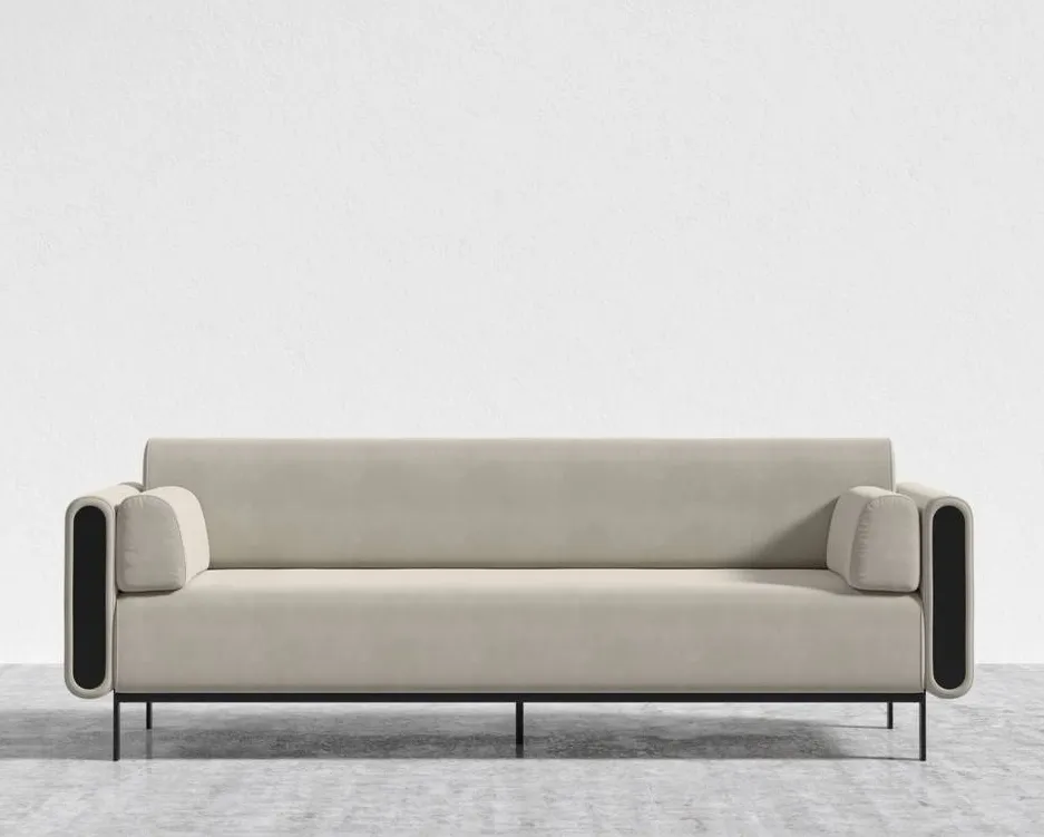 Canapé Èze en velours noir, collection canapés ELWOOD HOME