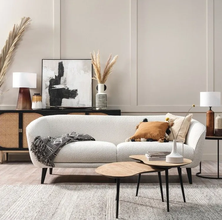 Canapé Flavigny en velours et bois massif, collection canapés ELWOOD HOME