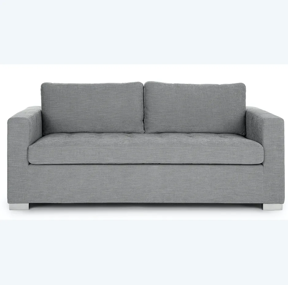 Canapé Libourne en cuir gris, collection canapés ELWOOD HOME