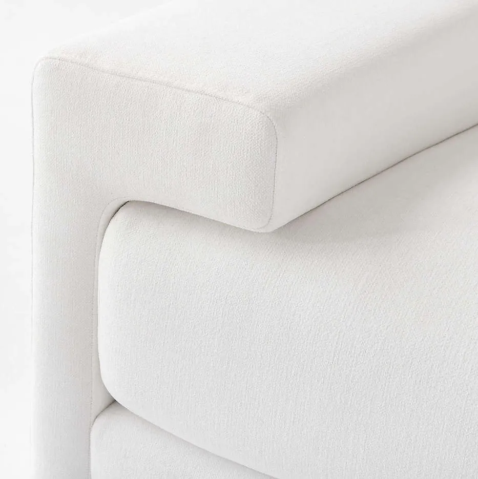 Canapé Menthon en tissu blanc, vue 6 sur 6