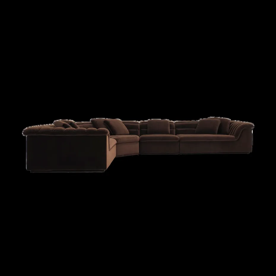 Canapé modulable Agde en velours, collection canapés ELWOOD HOME