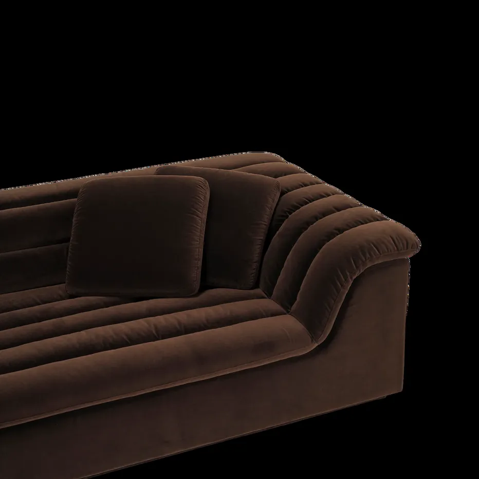 Canapé modulable Agde en velours, vue 5 sur 6