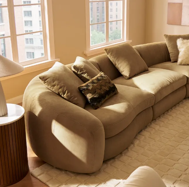 Canapé modulable Ainhoa en cuir, collection canapés ELWOOD HOME