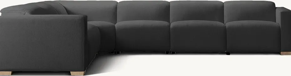 Canapé modulable Aubrac en cuir, vue 3 sur 4