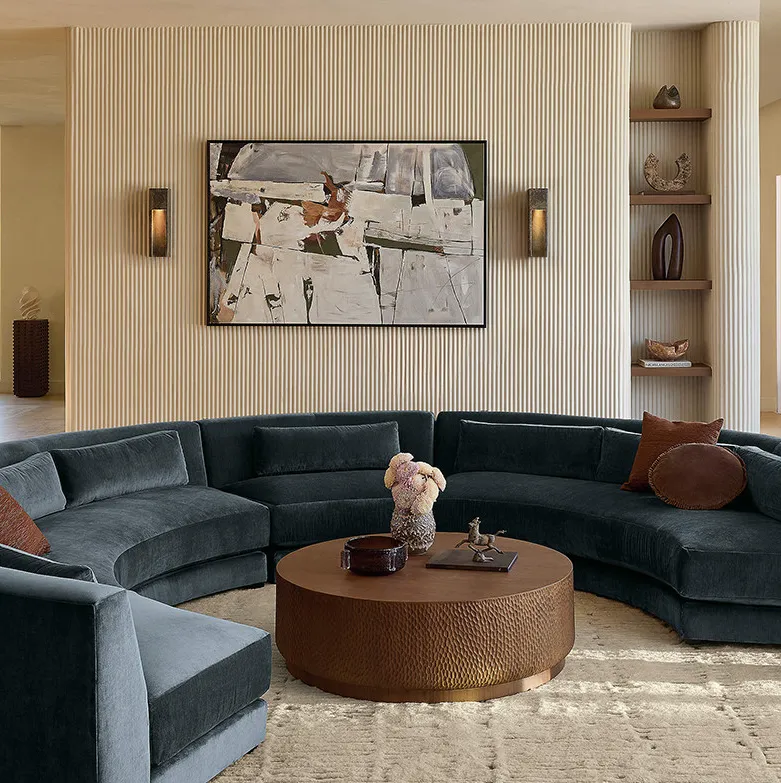 Canapé modulable Batz en velours, collection canapés ELWOOD HOME