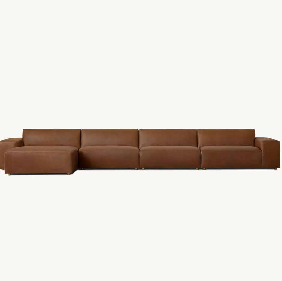 Canapé modulable Biot en cuir, vue 2 sur 4