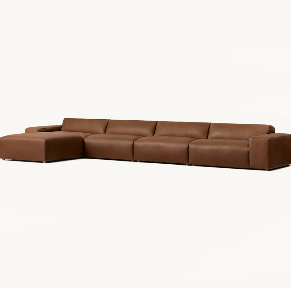 Canapé modulable Biot en cuir, vue 4 sur 4