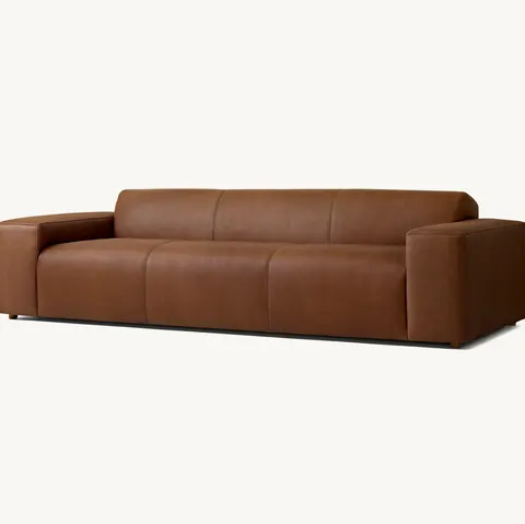 Canapé modulable Cassis en cuir 3 places — canapés
