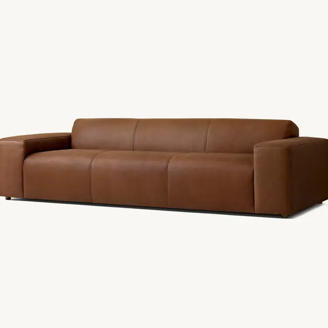 Canapé modulable Cassis en cuir 3 places — canapés