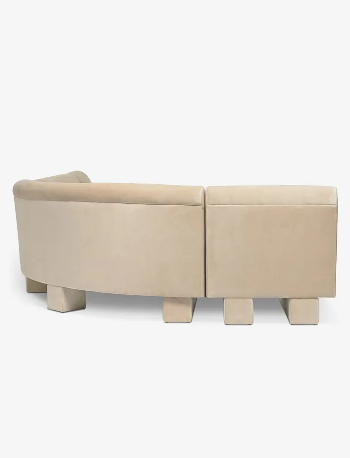 Canapé modulable Colmars en tissu crème, vue 3 sur 6