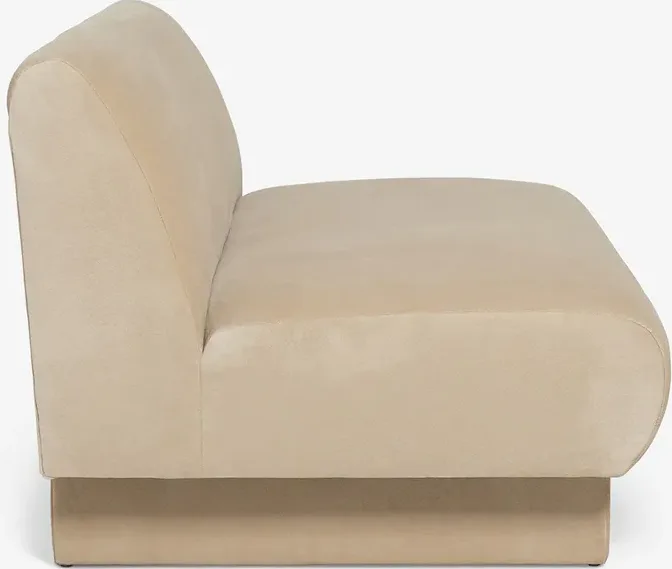 Canapé modulable Colmars en tissu crème, vue 5 sur 6