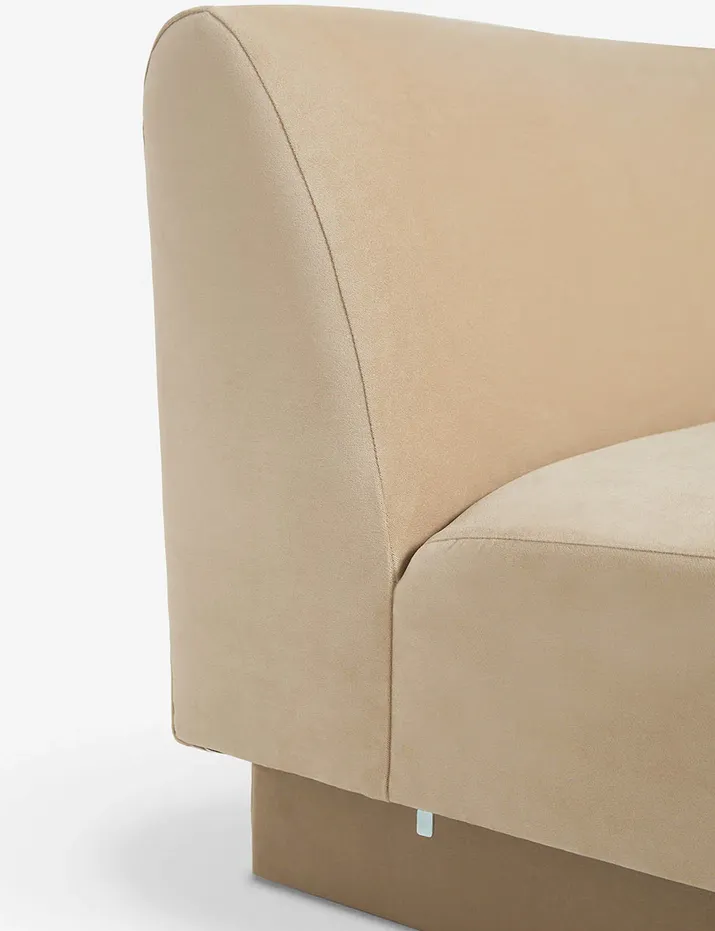 Canapé modulable Colmars en tissu crème, vue 6 sur 6