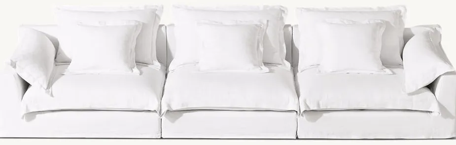 Canapé modulable Dinan en cuir, vue 5 sur 6