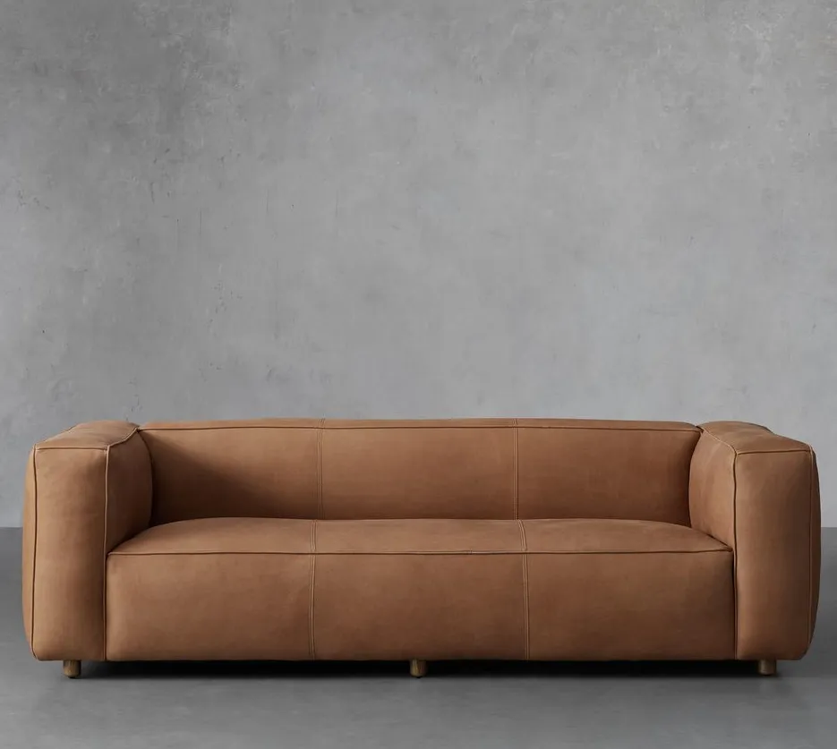 Canapé modulable Eymet en cuir 3 places, collection canapés ELWOOD HOME