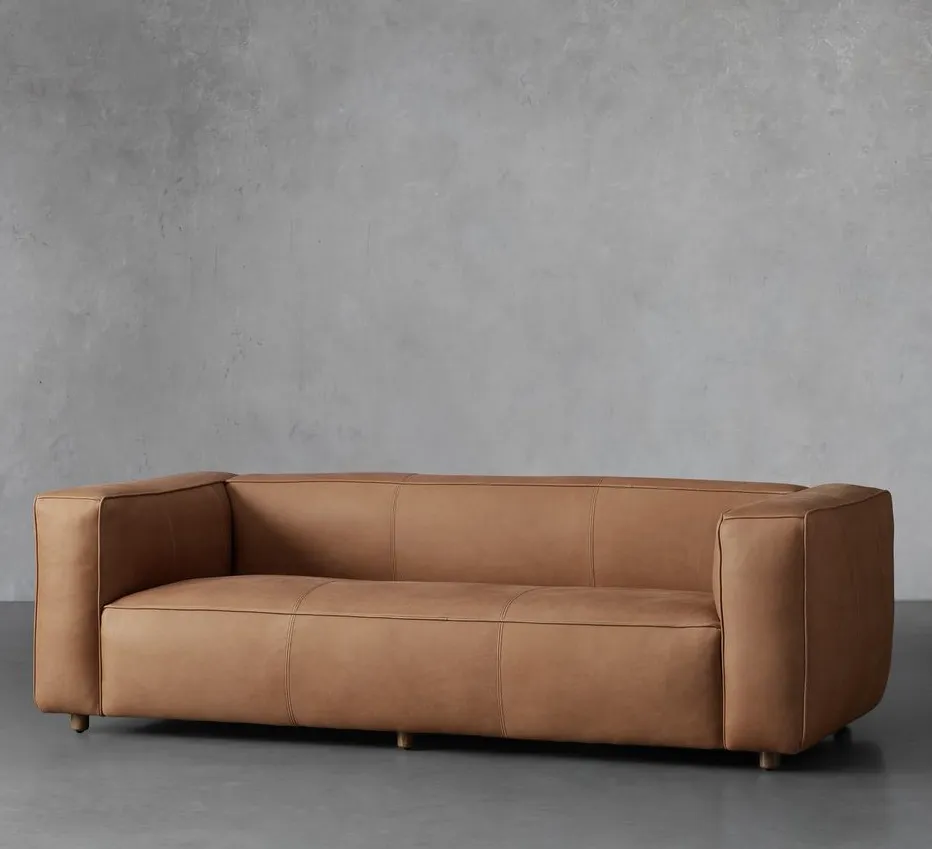 Canapé modulable Eymet en cuir 3 places, vue 2 sur 6
