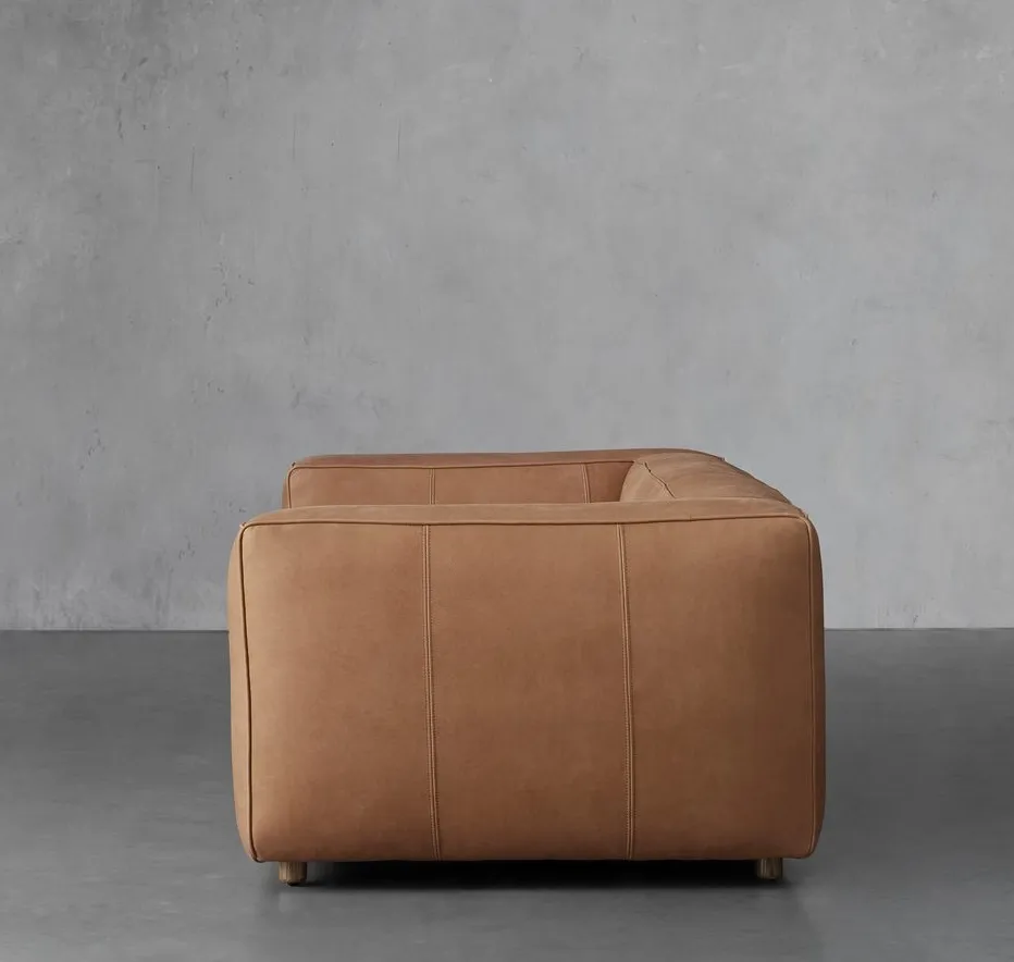Canapé modulable Eymet en cuir 3 places, vue 3 sur 6