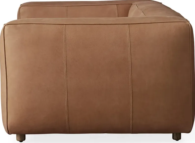 Canapé modulable Eymet en cuir 3 places, vue 5 sur 6