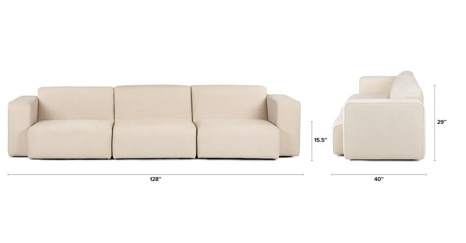Canapé modulable Figeac en tissu, vue 4 sur 6