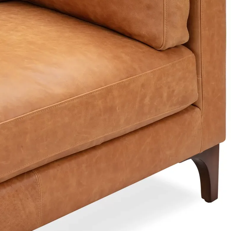 Canapé modulable Forcalquier en cuir, vue 5 sur 6