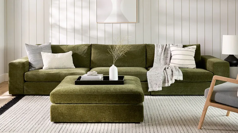 Canapé modulable Lagrasse en tissu, vue 2 sur 3