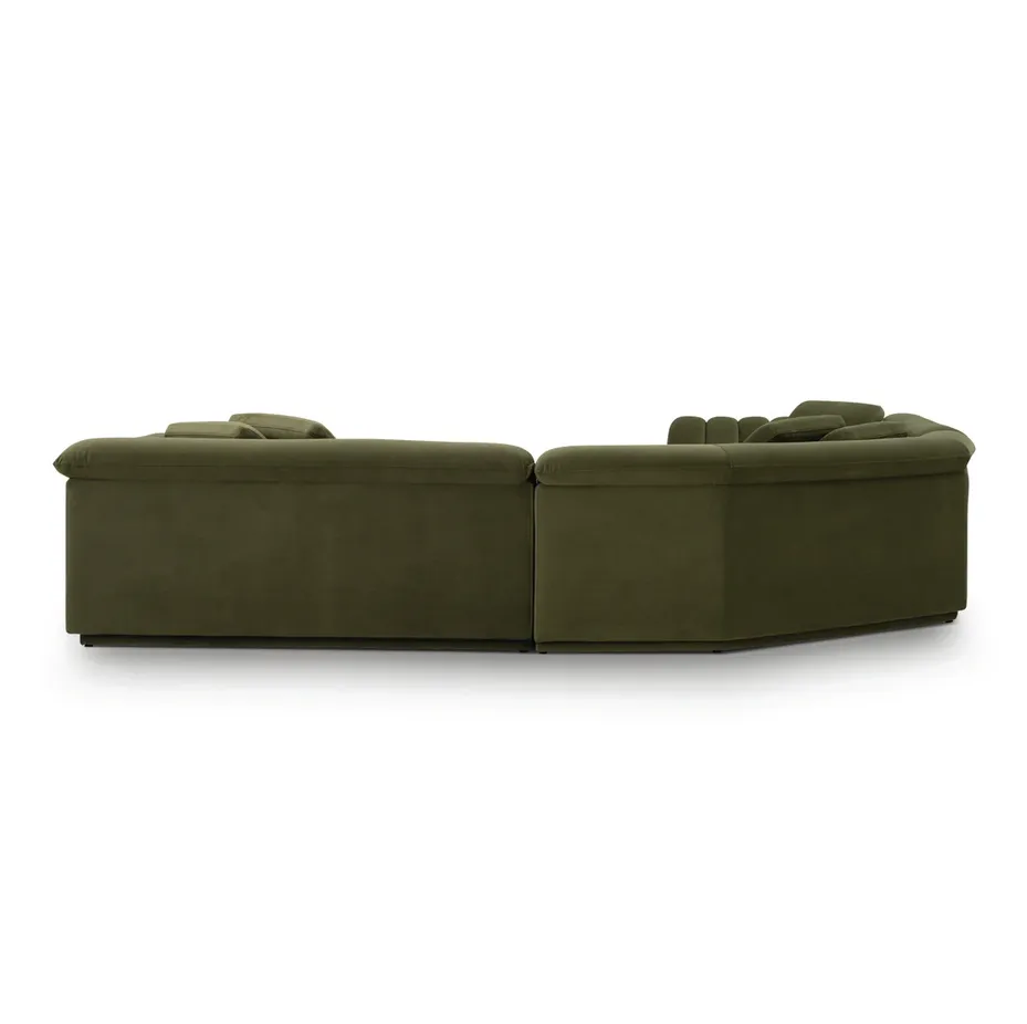 Canapé modulable Lagrasse en velours, vue 6 sur 6