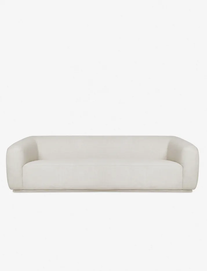 Canapé modulable Milly en tissu blanc, vue 2 sur 6