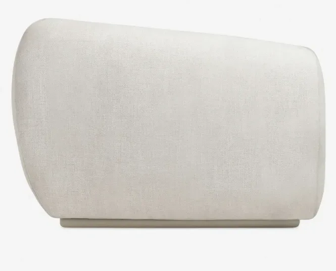 Canapé modulable Milly en tissu blanc, vue 5 sur 6