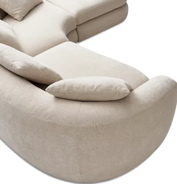 Canapé modulable Oloron en tissu, vue 3 sur 5