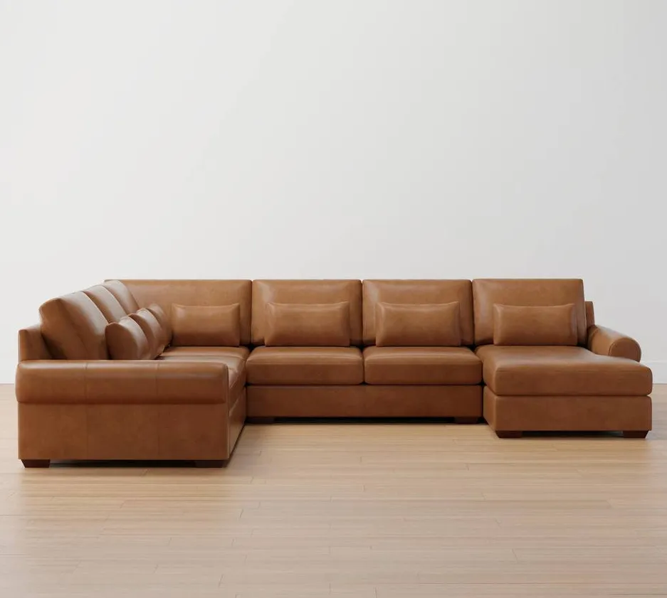 Canapé modulable Ruoms en cuir, collection canapés ELWOOD HOME