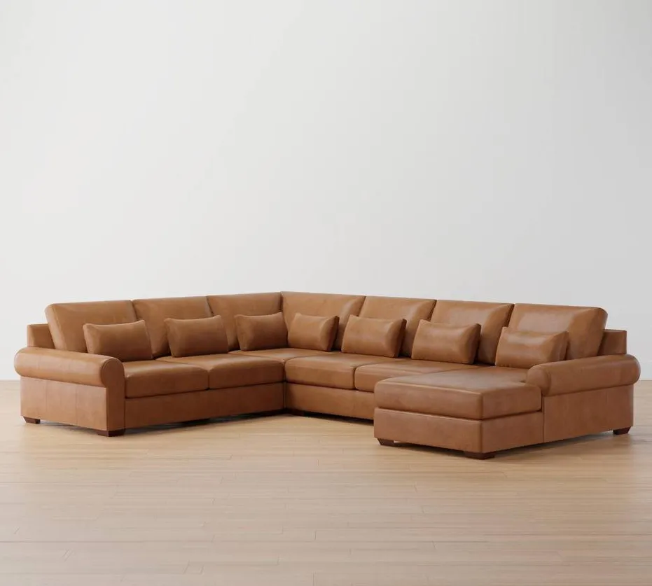 Canapé modulable Ruoms en cuir, vue 2 sur 6