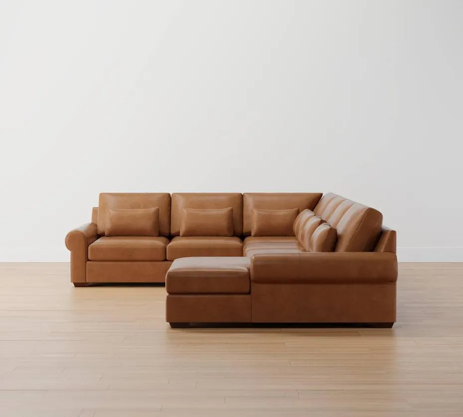 Canapé modulable Ruoms en cuir, vue 3 sur 6