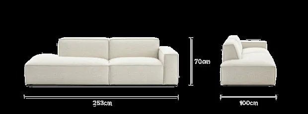 Canapé modulable Sauveterre minimaliste, vue 3 sur 6