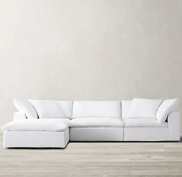 Canapé modulable Seillans en velours, vue 4 sur 4