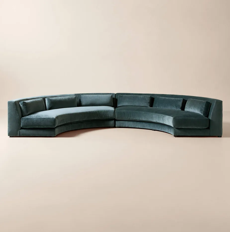 Canapé modulable Sète en velours, vue 2 sur 6