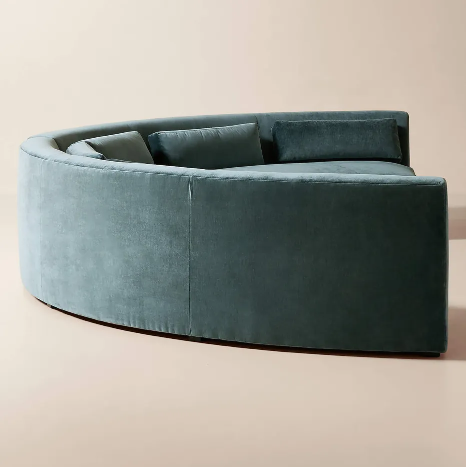 Canapé modulable Sète en velours, vue 4 sur 6