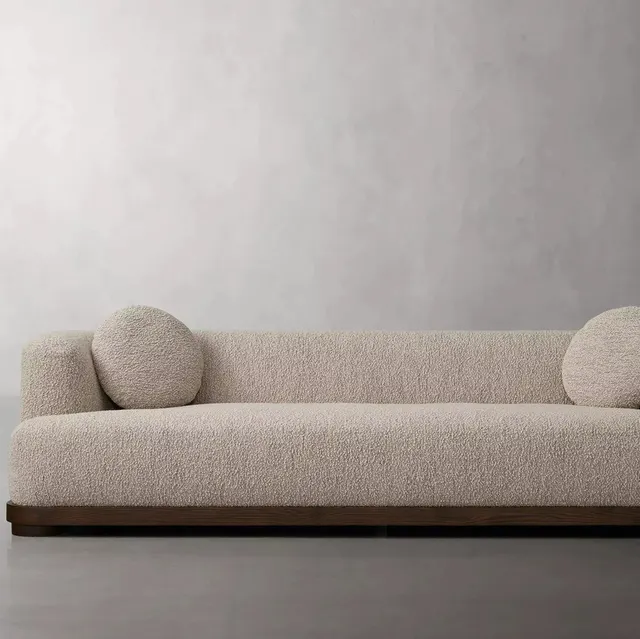 Canapé modulable Soulac en tissu blanc — canapés