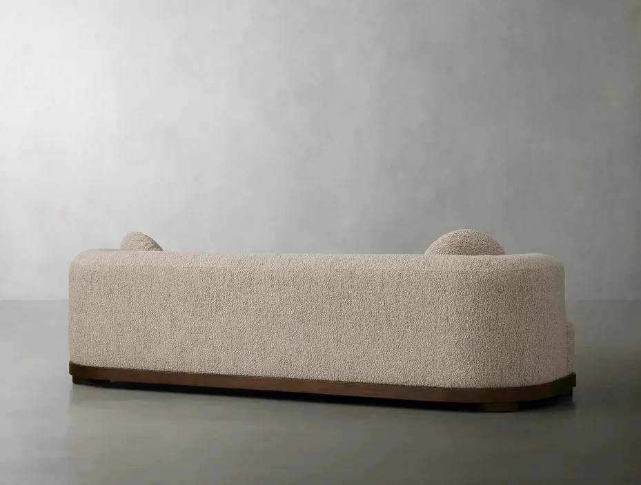 Canapé modulable Soulac en tissu blanc, vue 3 sur 4