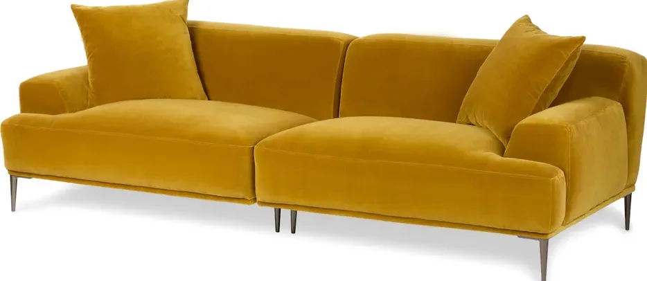 Canapé modulable Tréguier en velours, vue 3 sur 6