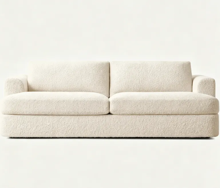 Canapé Mougins en tissu bouclé, collection canapés ELWOOD HOME