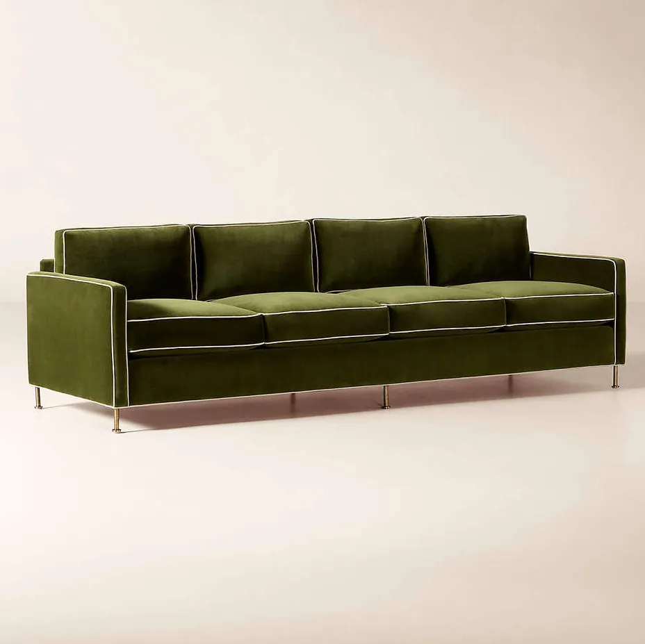 Canapé Oloron en velours vert, collection canapés ELWOOD HOME
