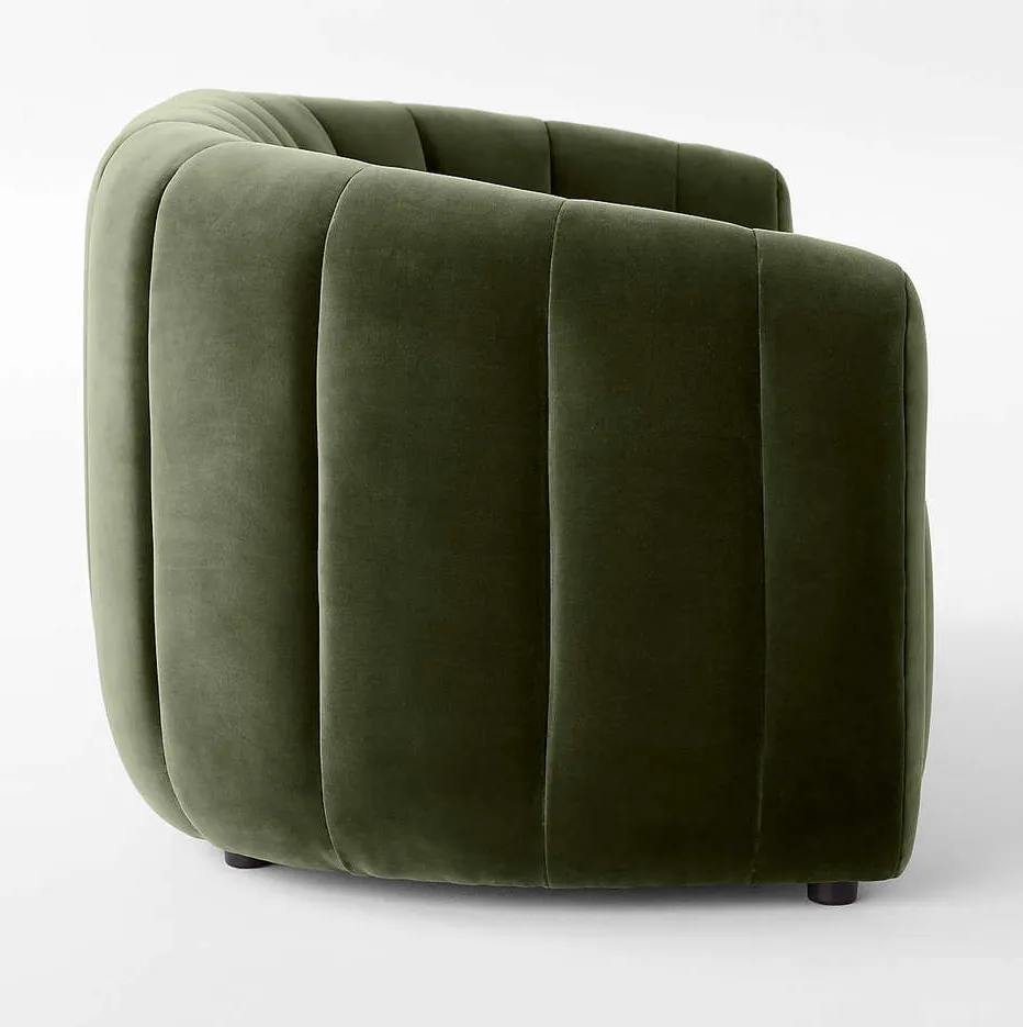 Canapé Yvoire en velours vert, vue 6 sur 6