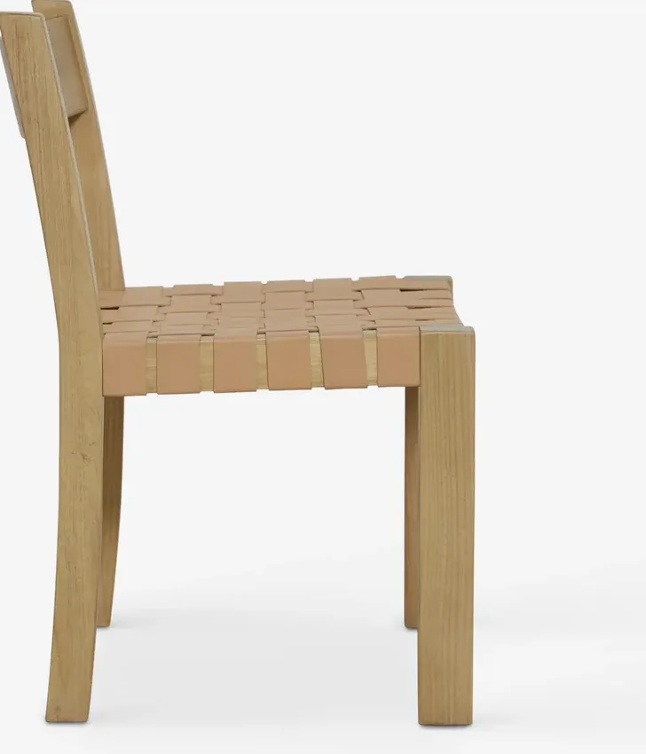 Chaise Agde en tissu et chêne, vue 2 sur 6