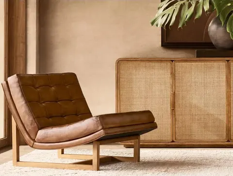 Chaise Andernos en cuir — chaises