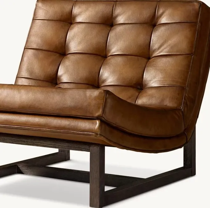 Chaise Andernos en cuir, vue 4 sur 4