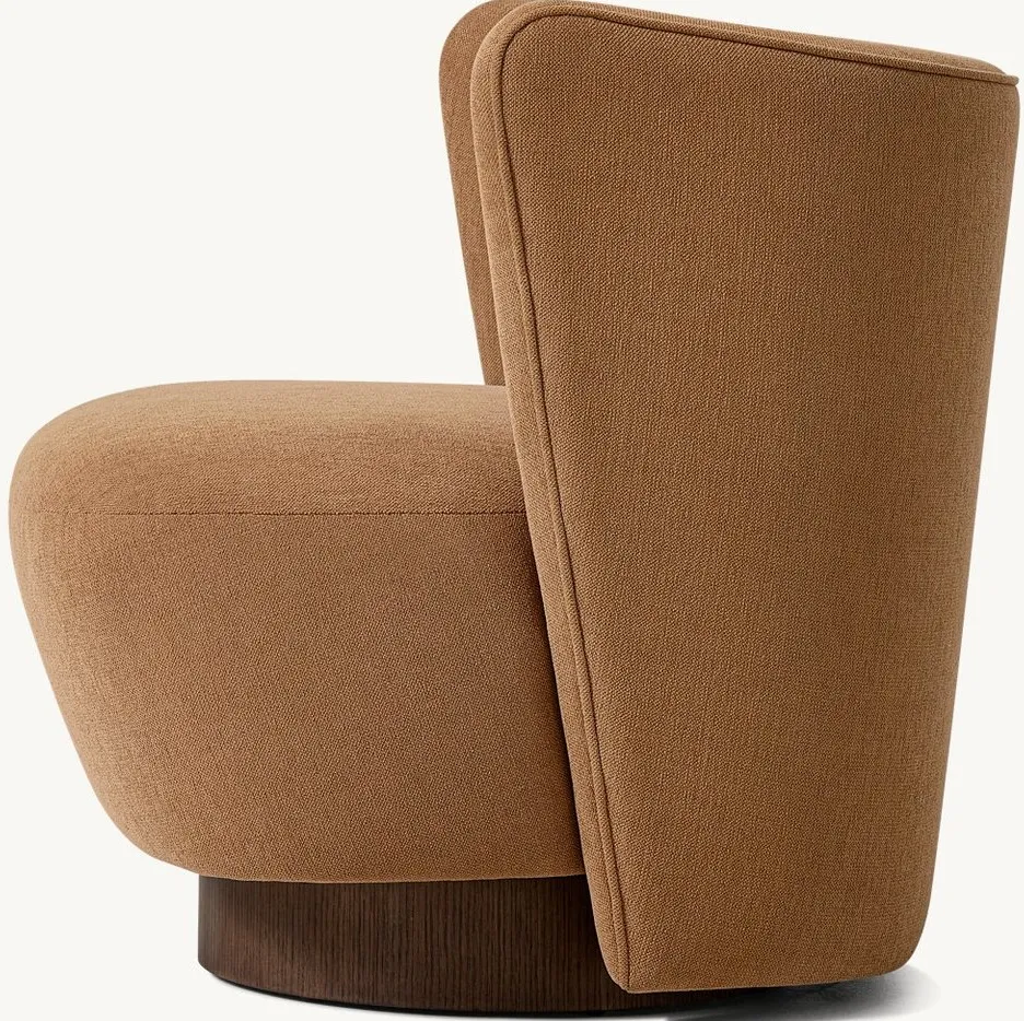 Chaise Baume en tissu brun, vue 2 sur 4